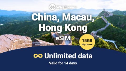 14-Day 15GB Unlimited China/HK/Macau Traveler eSIM – Instant Activation & Nationwide Coverage