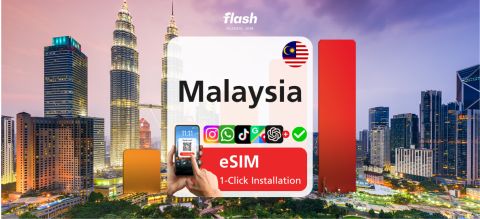 Malaysia eSIM Ultra 5G - Unlimited Data - Hotspot Supported - Flash Global SIM
