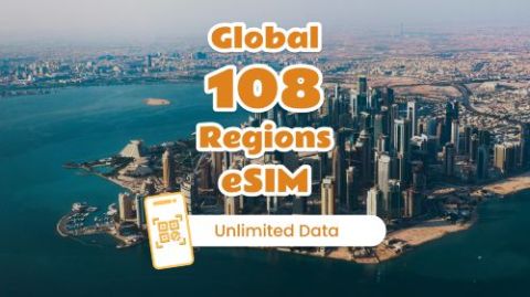 [Global 108 Region] 5G Prepaid Data | Multi-day selection | Unlimited Data | Tethering | eSIM QR code