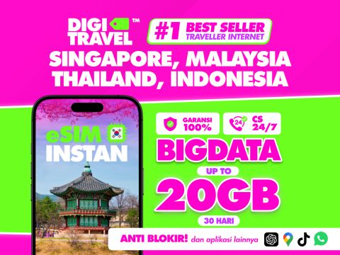 DIGITRAVEL eSIM Singapore, Malaysia, Thailand, Indonesia