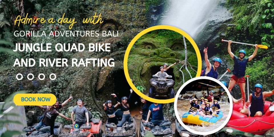Temple Run Gorilla Cave ATV Quad Bike And Ubud White Water Rafting
