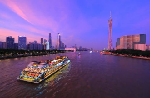 Pearl River Cruise Ticket Night Views of Canton Tower & Guangzhou Skyline