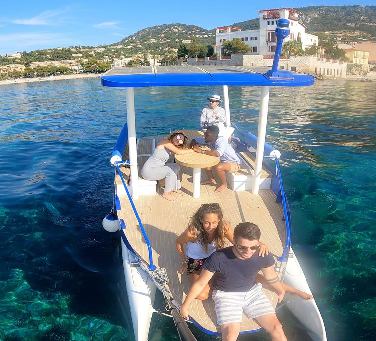 Nice: Private French Riviera Solar Boat Cruise