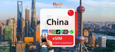 China eSIM 5G - Unlimited Data - 3-15 Days - No VPN Required- Flash Global SIM