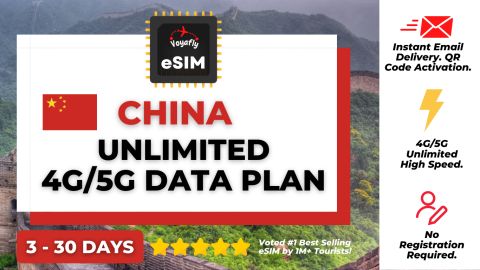 China - Unlimited 4G/5G Data eSIM