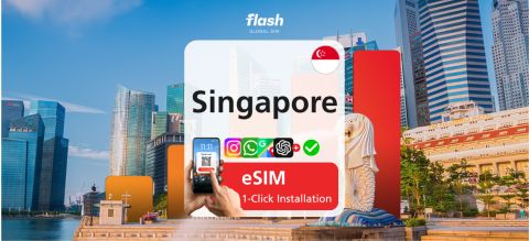 Singapore eSIM- Unlimited Data- Hotspot Supported- Flash Global SIM