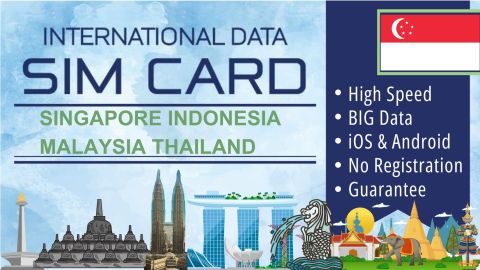 Sim Card Singapore Malaysia Indonesia Thailand Data Plan - Tourist Simcard Internet Travel Package - Total Data